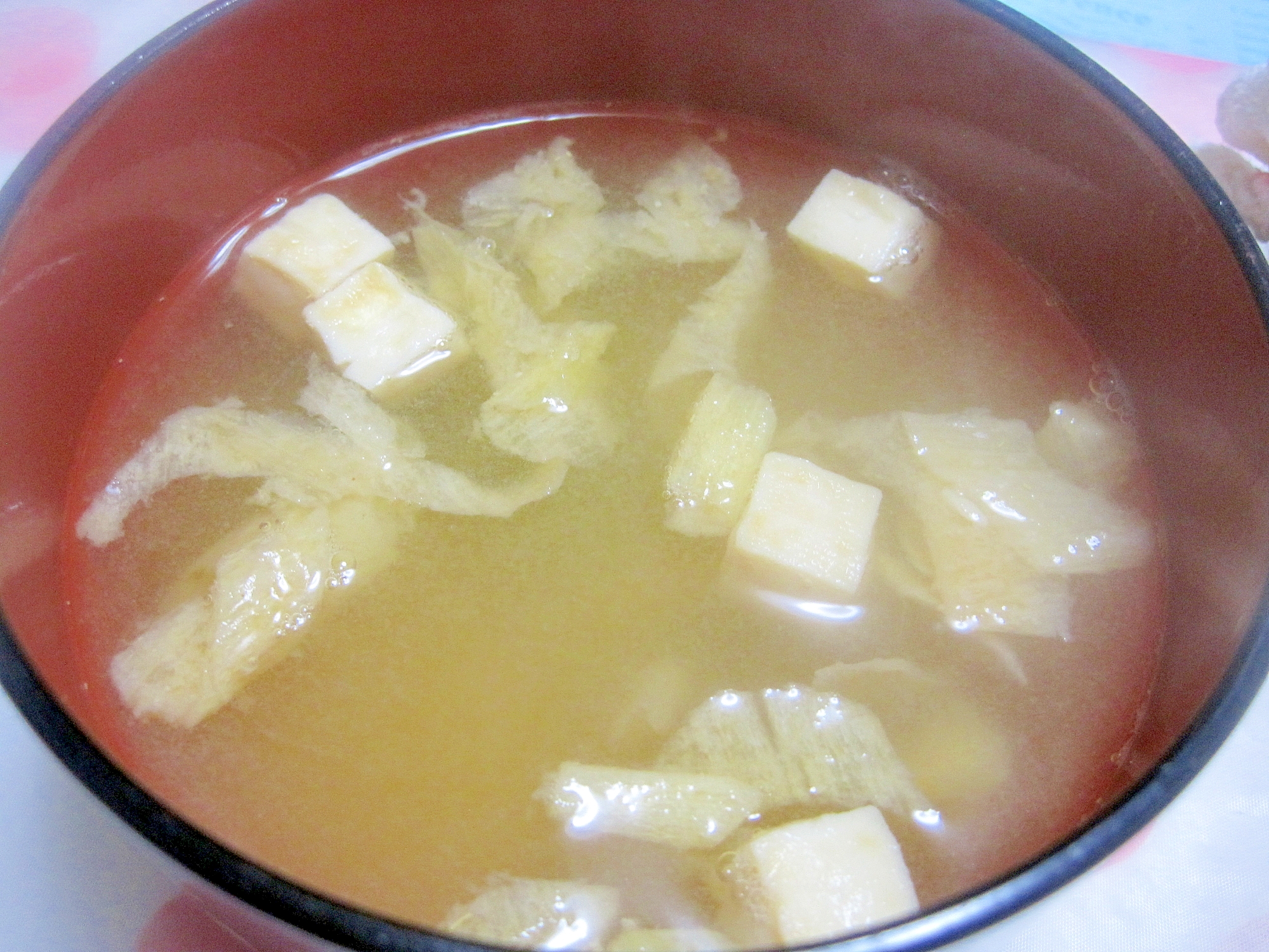 冷凍豆腐のお味噌汁