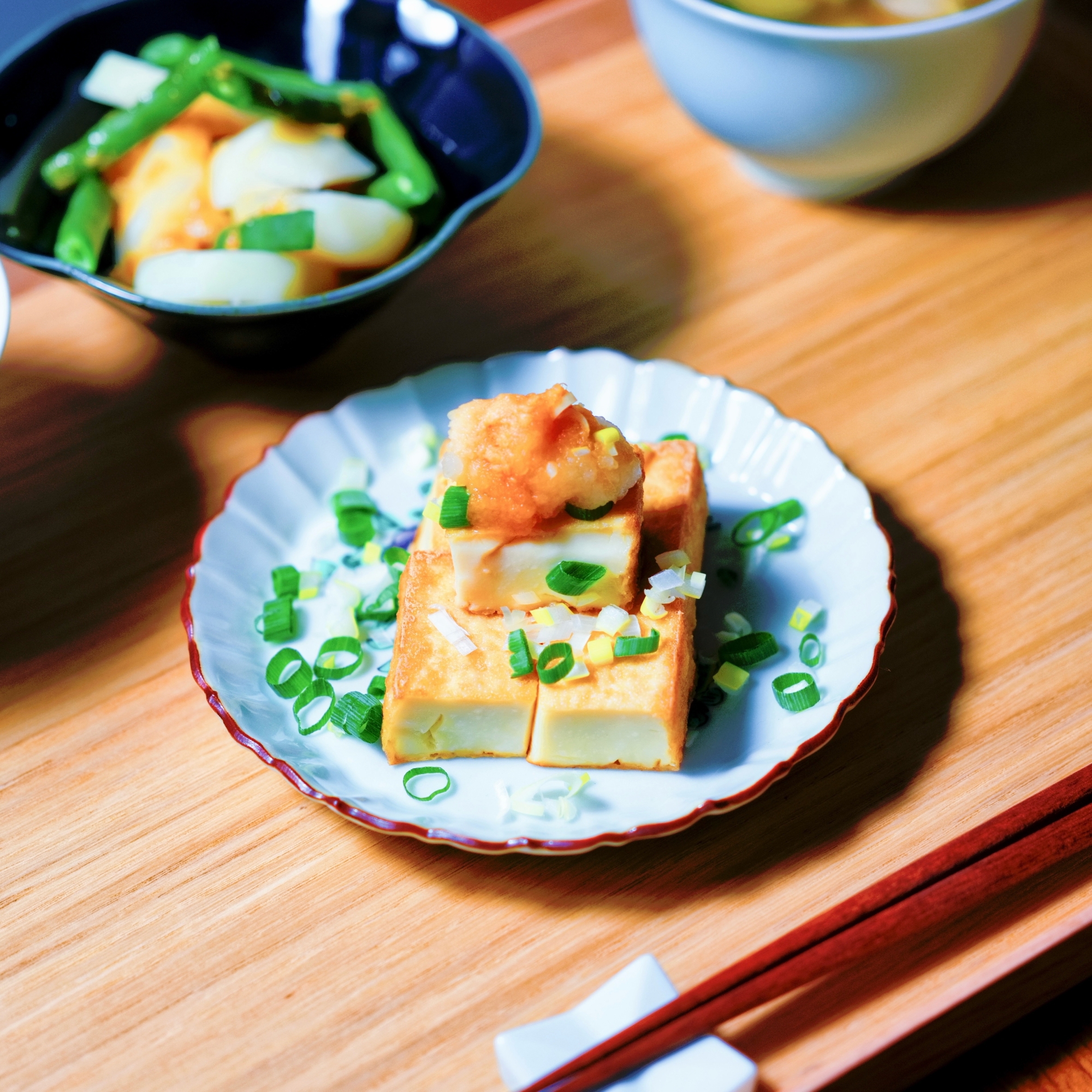 焼き厚揚げのおろしレモンしょうゆ【和食・副菜】