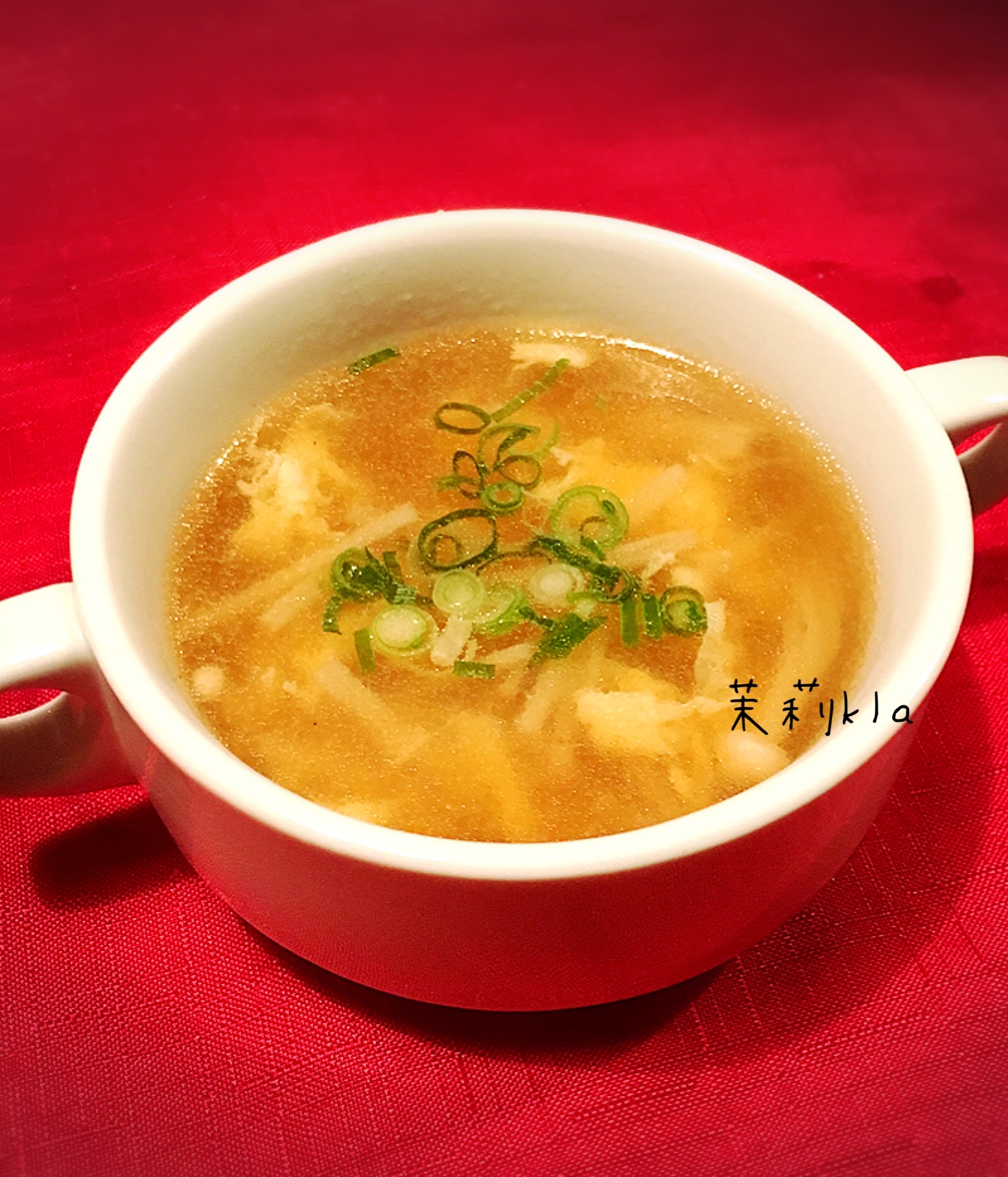 エノキと卵の中華スープ