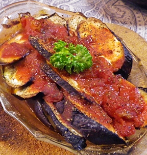 茄子とトマトのシンプルオリーブオイル焼き