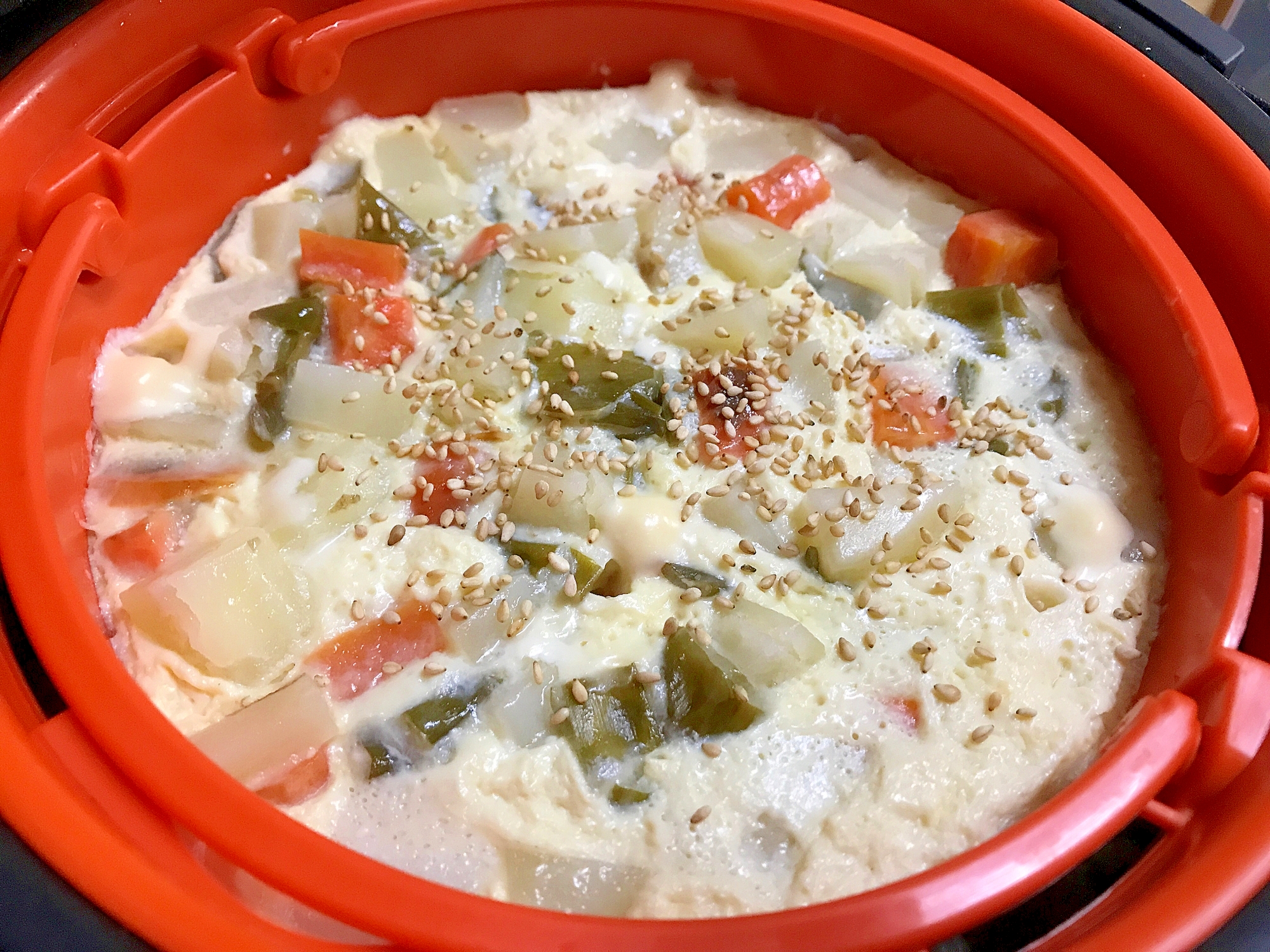 tacookメニュー!ジャガイモと人参のもっちり煮