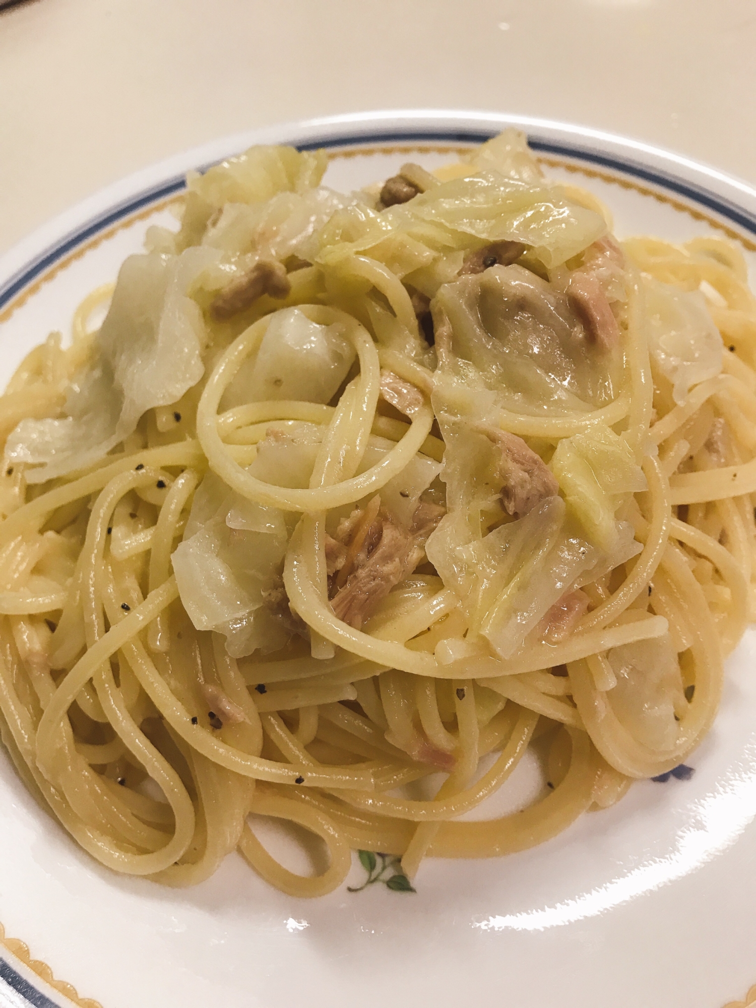 ツナとキャベツのパスタ