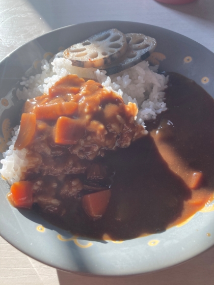 ご飯の代わりに豆腐で納豆カレー