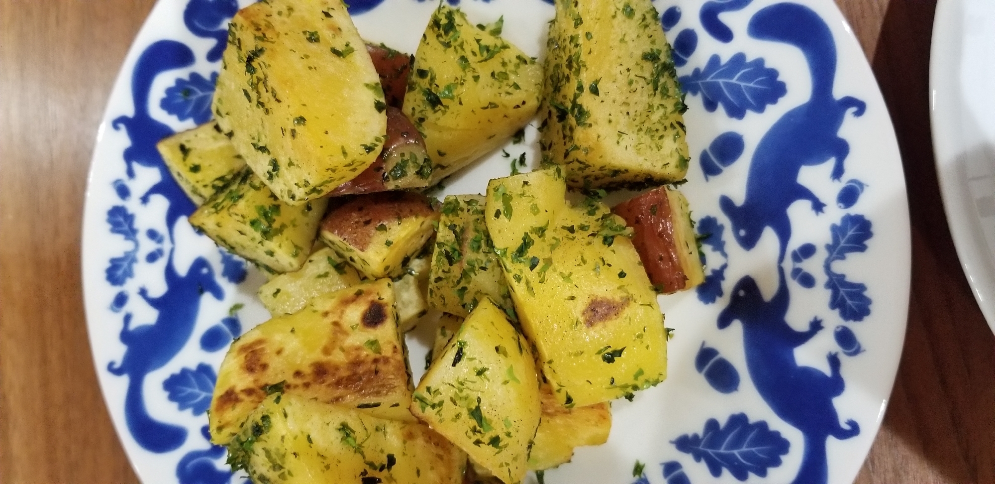 レッドムーン(じゃがいも)のあおさ炒め