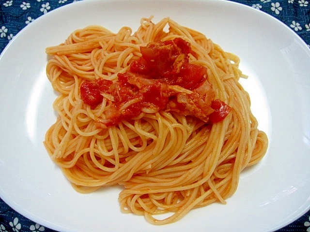ツナとトマトのスパゲティ