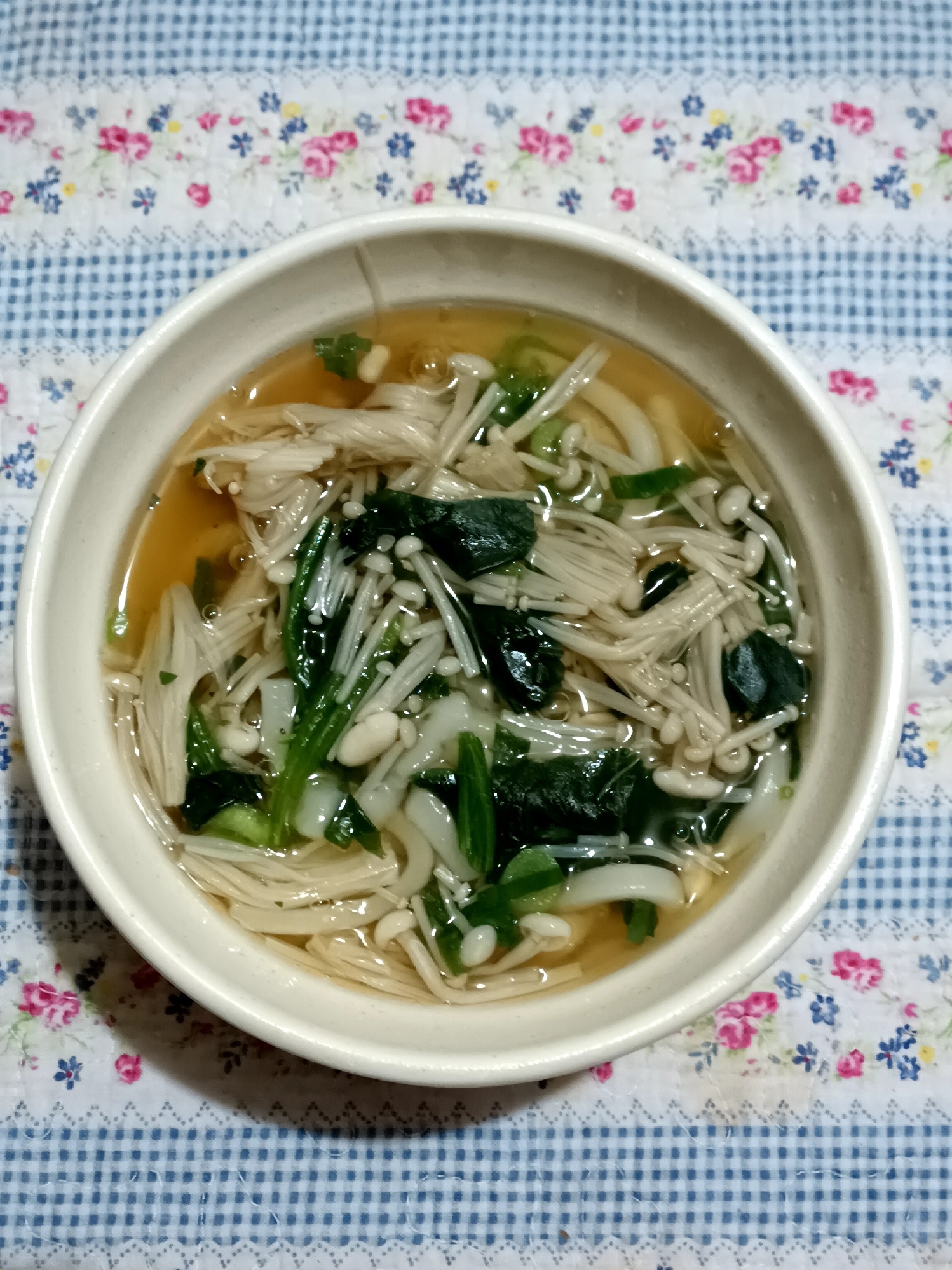 ほうれん草とえのき茸のあったか讃岐うどん★