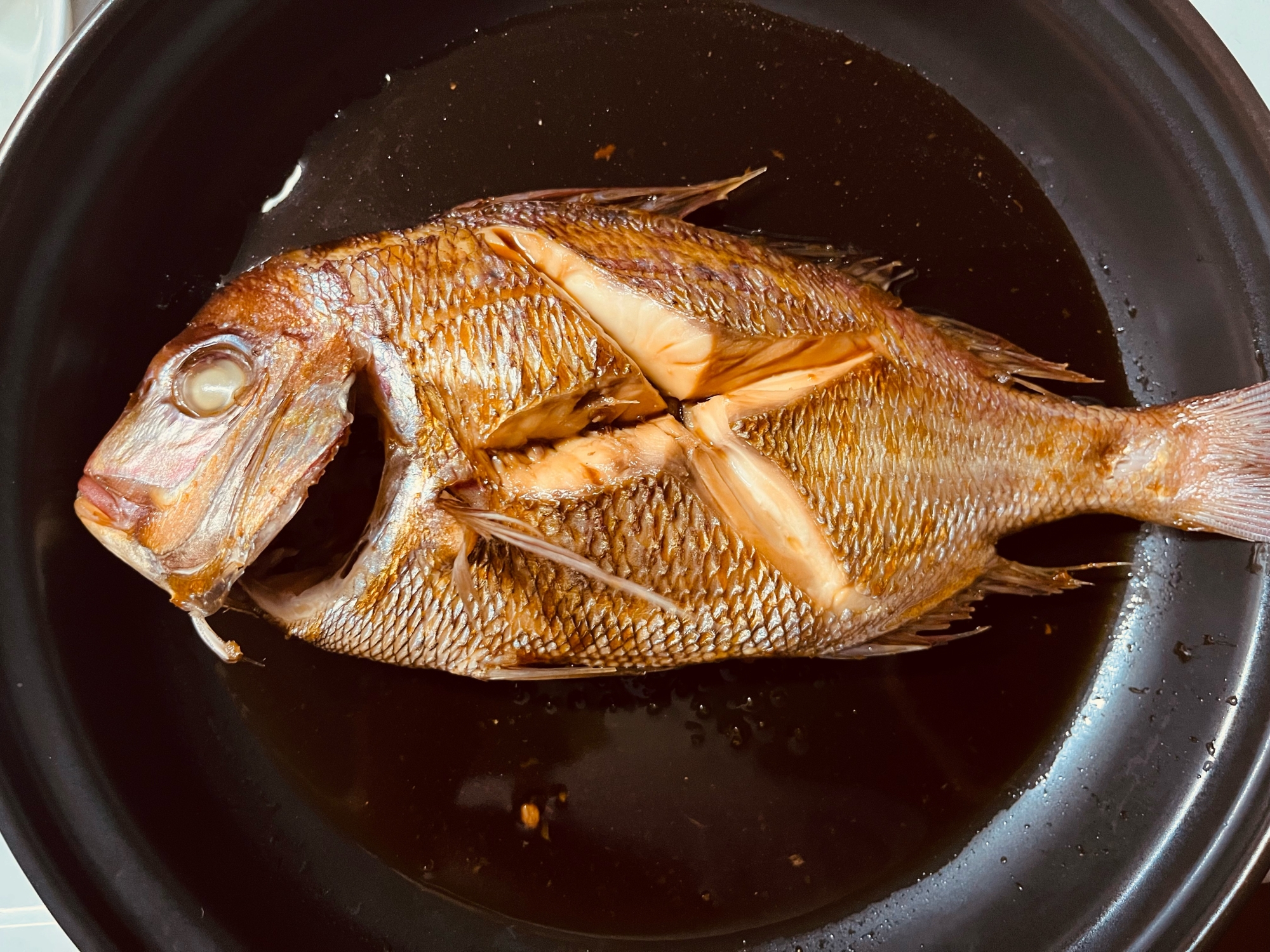 チダイのまるごと煮付け