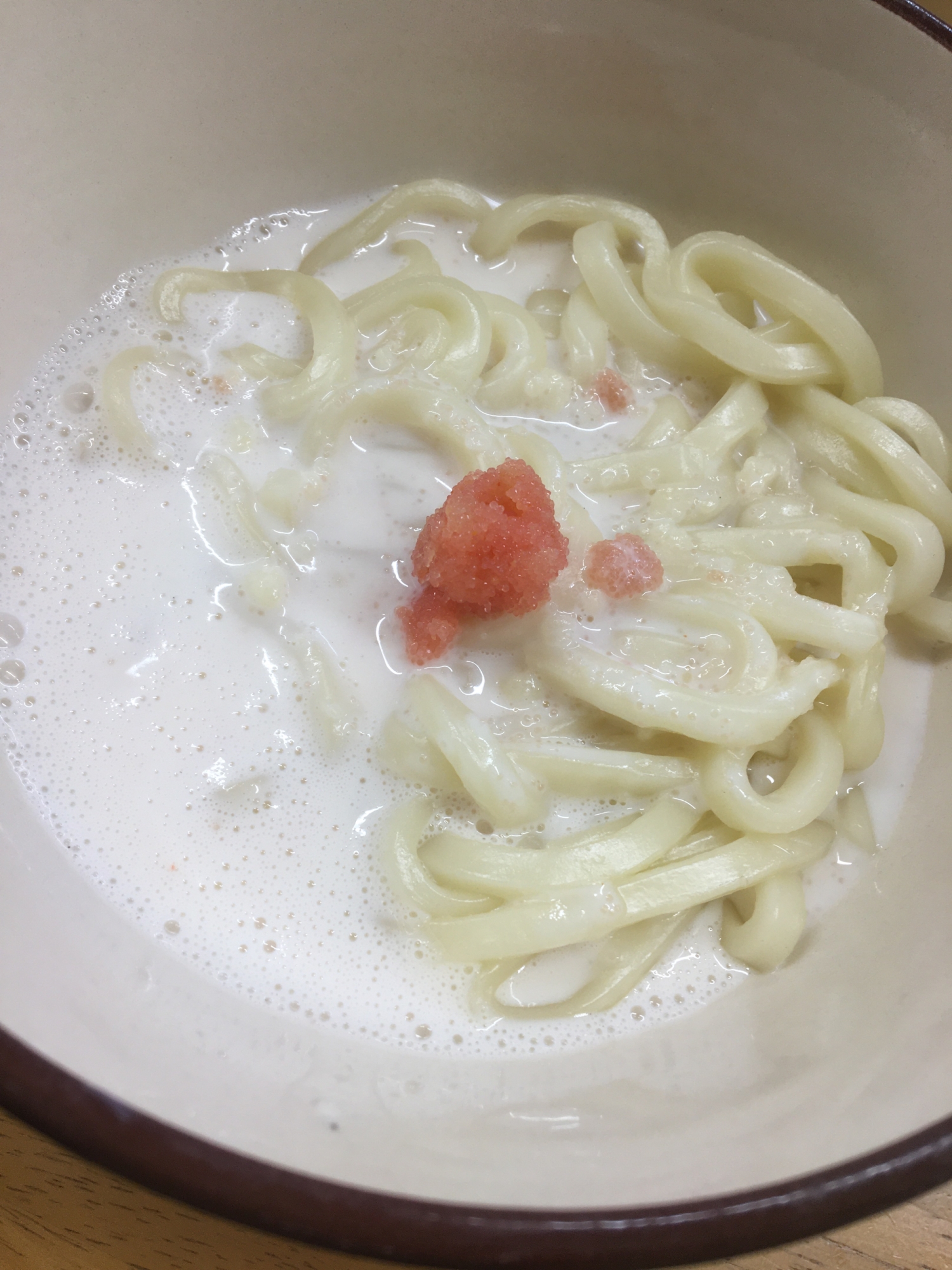 明太クリームうどん