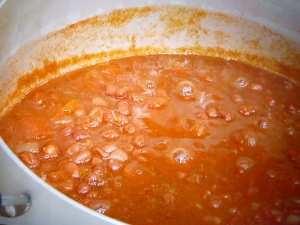 大福豆のトマトスープ
