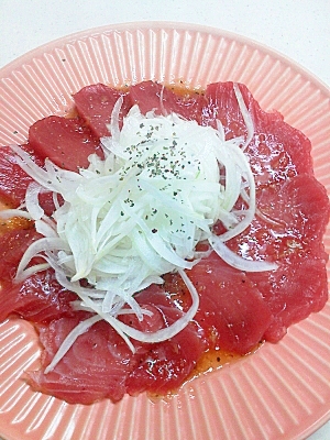 ぽん酢で簡単！マグロのカルパッチョ