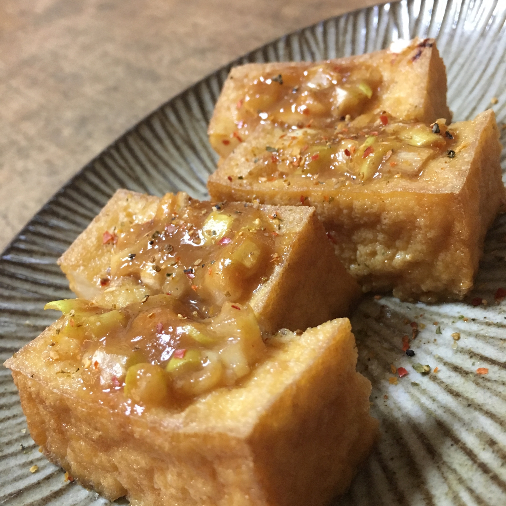 厚揚げのネギ味噌