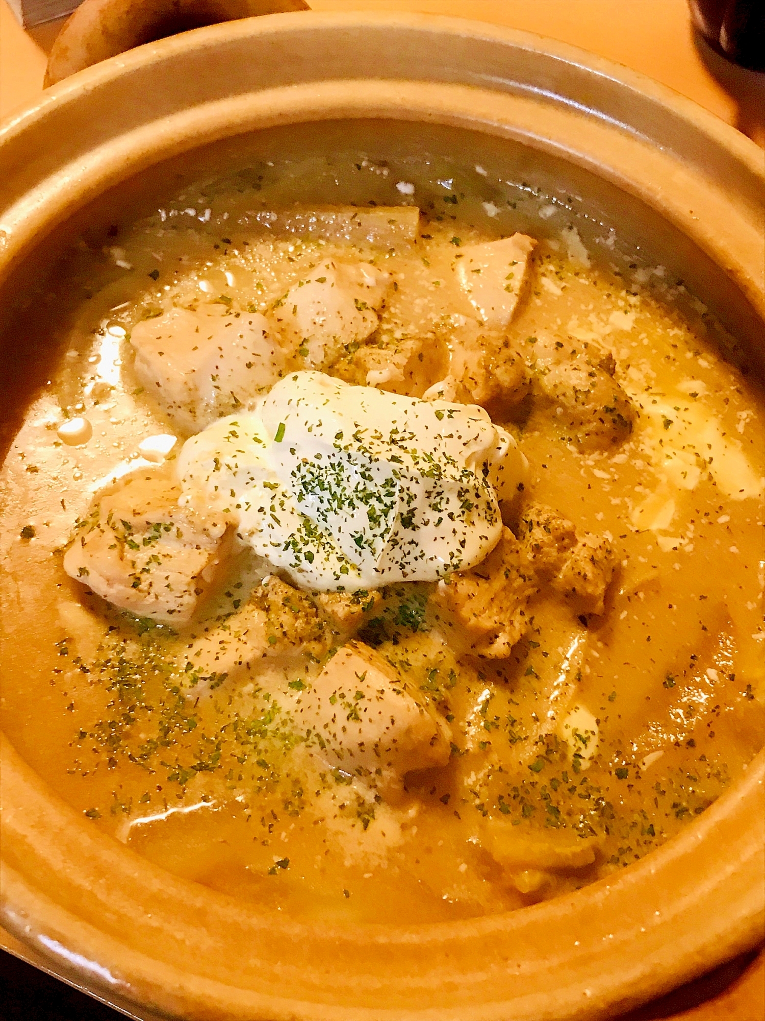 プチッと鍋●鶏肉の豆乳＆マスカルポーネのチーズ鍋