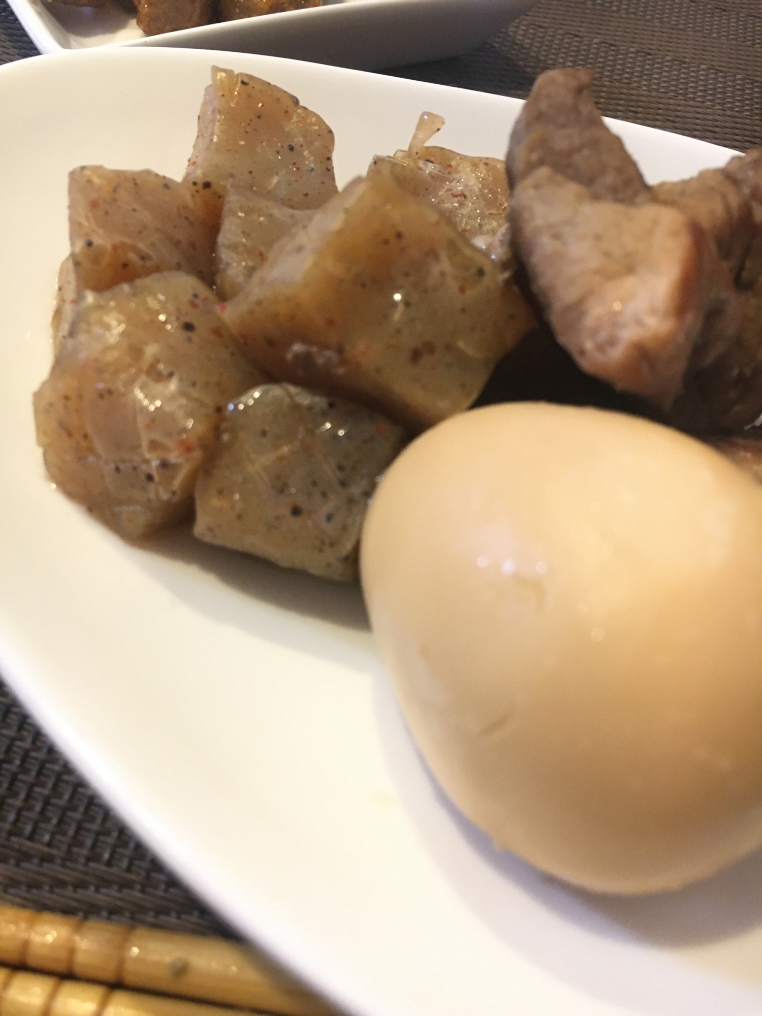 炊飯器で！簡単煮玉子とこんにゃくの煮物