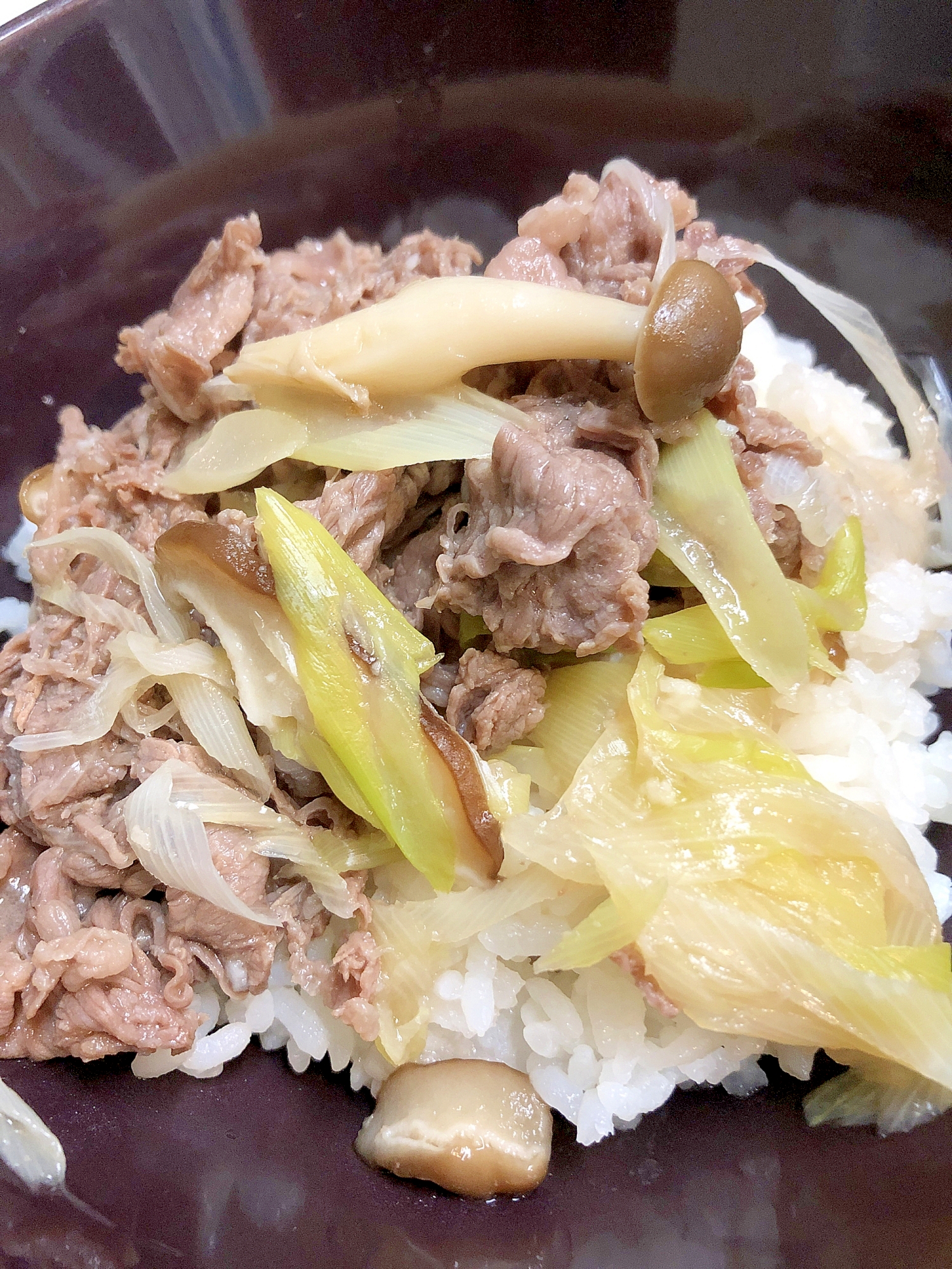 すぐ出来る！きのこ牛丼