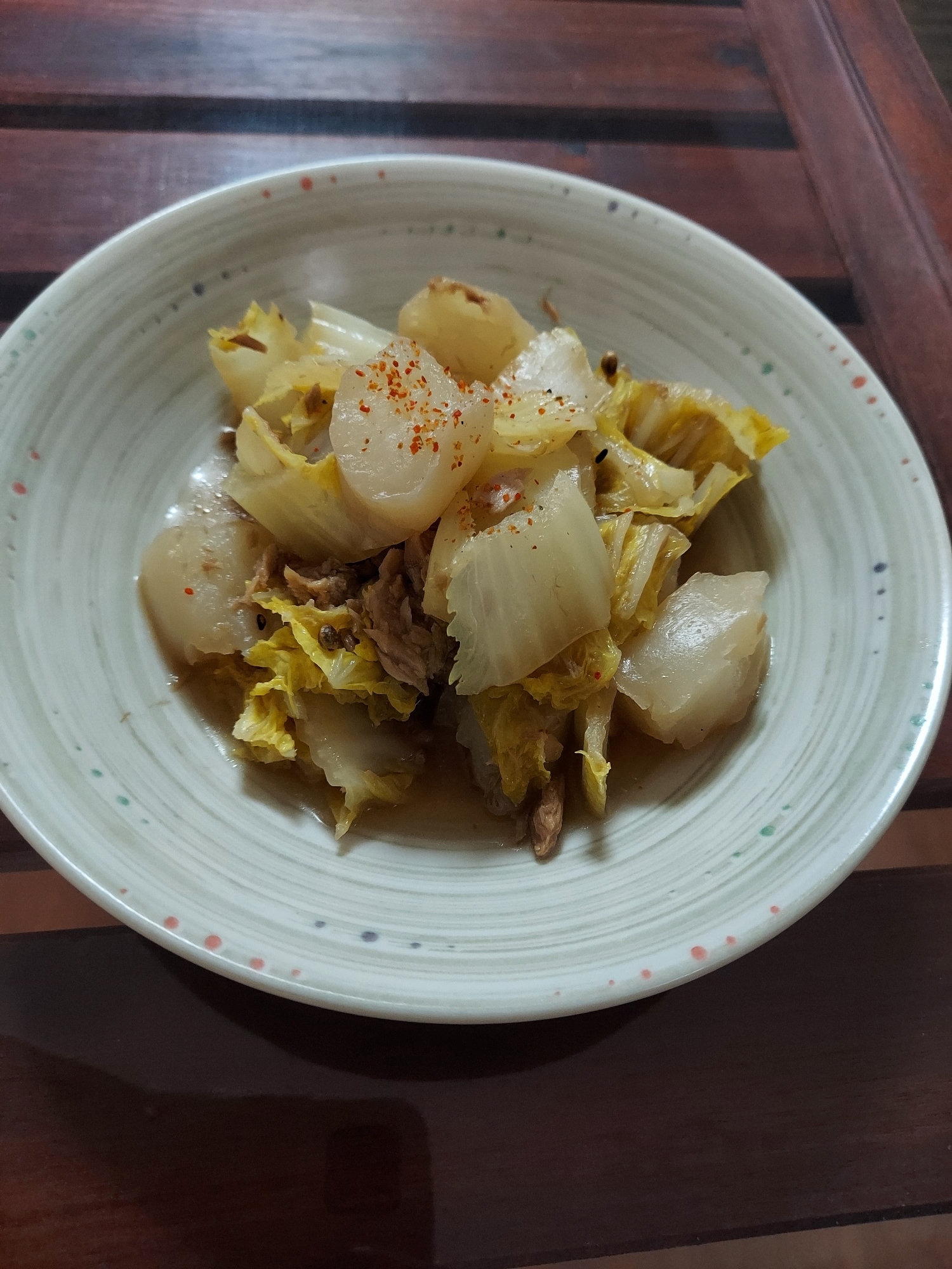 味しみ☆こんにゃく・白菜・ツナの煮もの