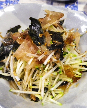 ズッキーニ大根の焼き海苔サラダ