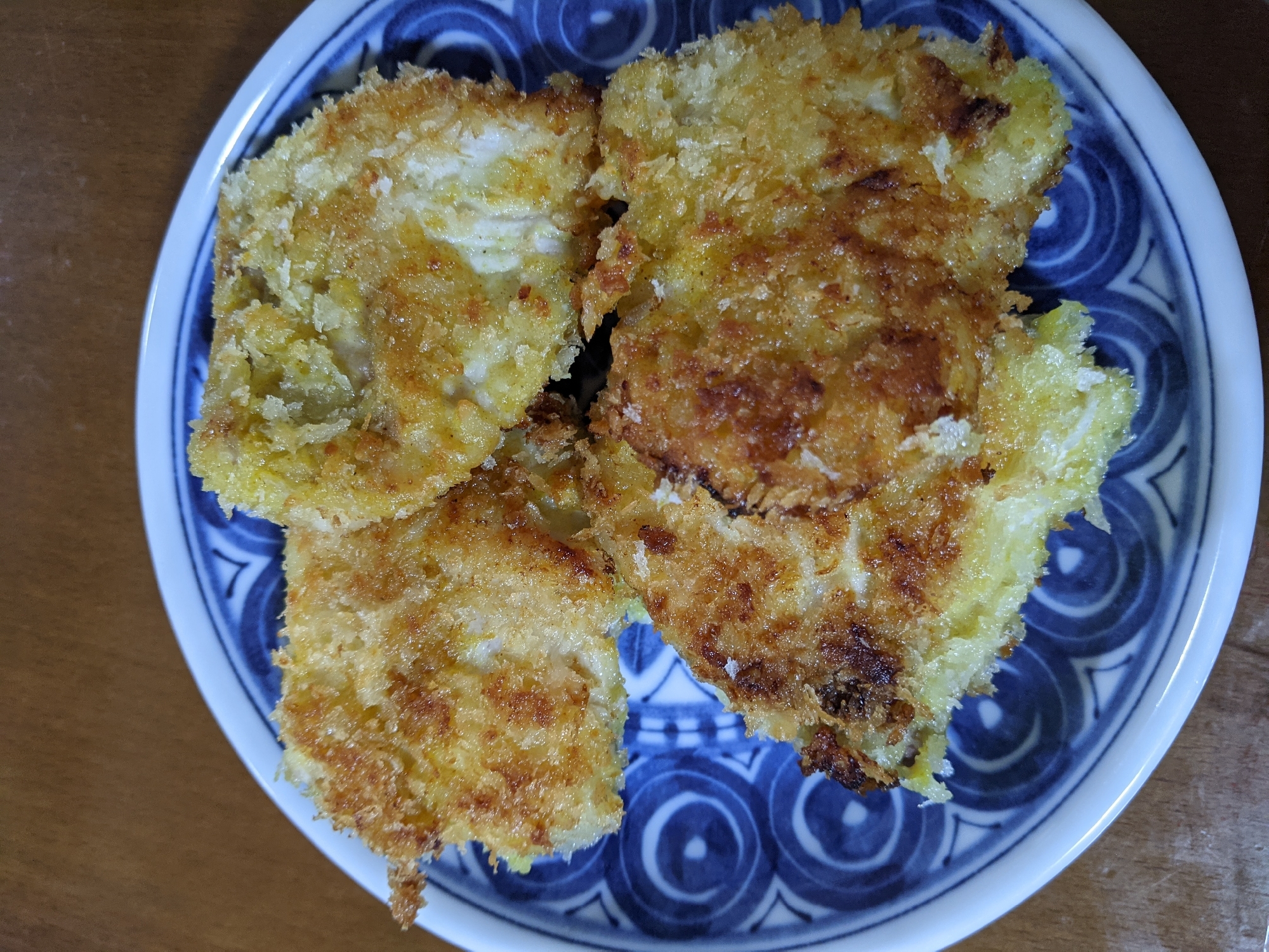 白身魚のカレーパン粉焼き