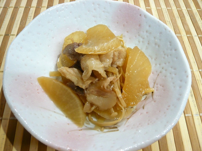 大根と豚肉の炒め煮