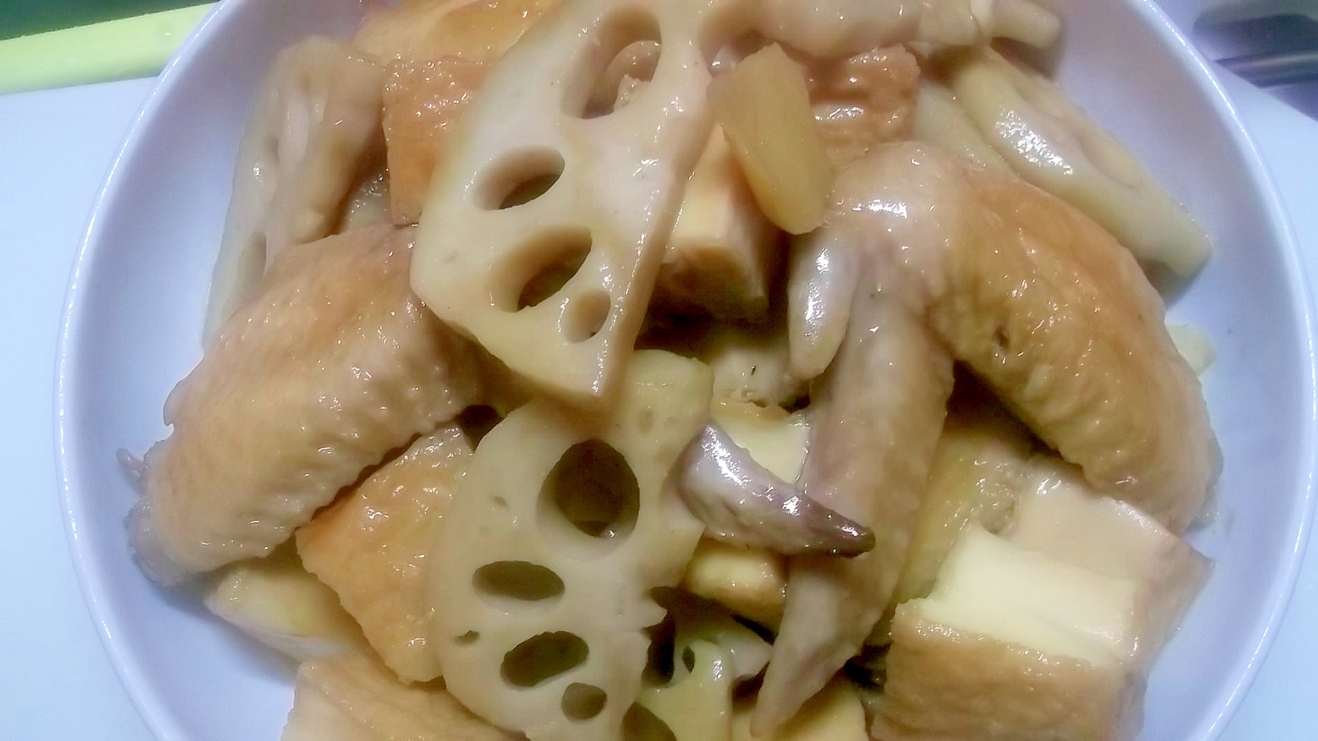 手羽先と厚揚げ レンコン煮 レシピ 作り方 By Chaachan6066 楽天レシピ