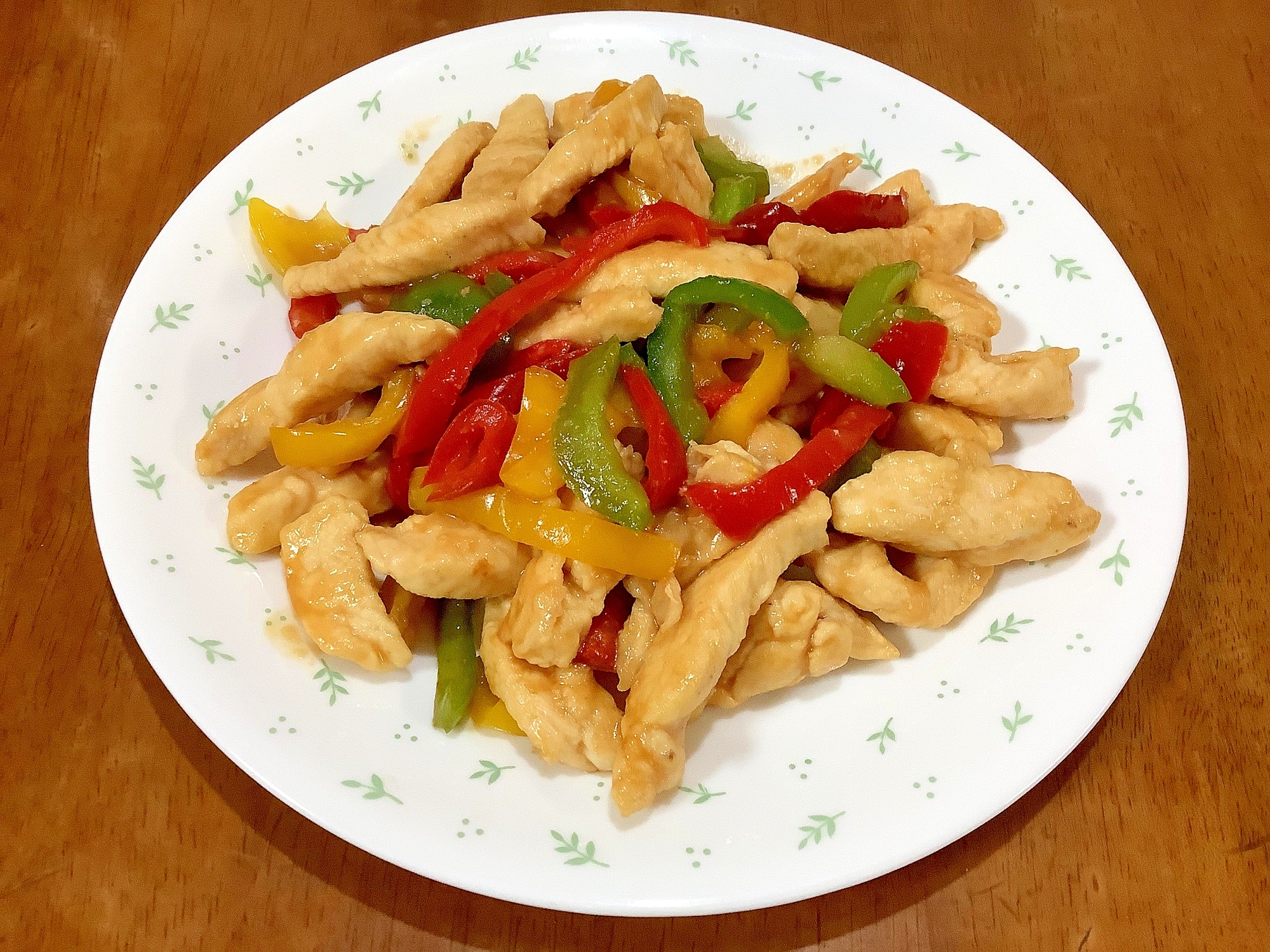 鶏胸肉で青椒肉絲