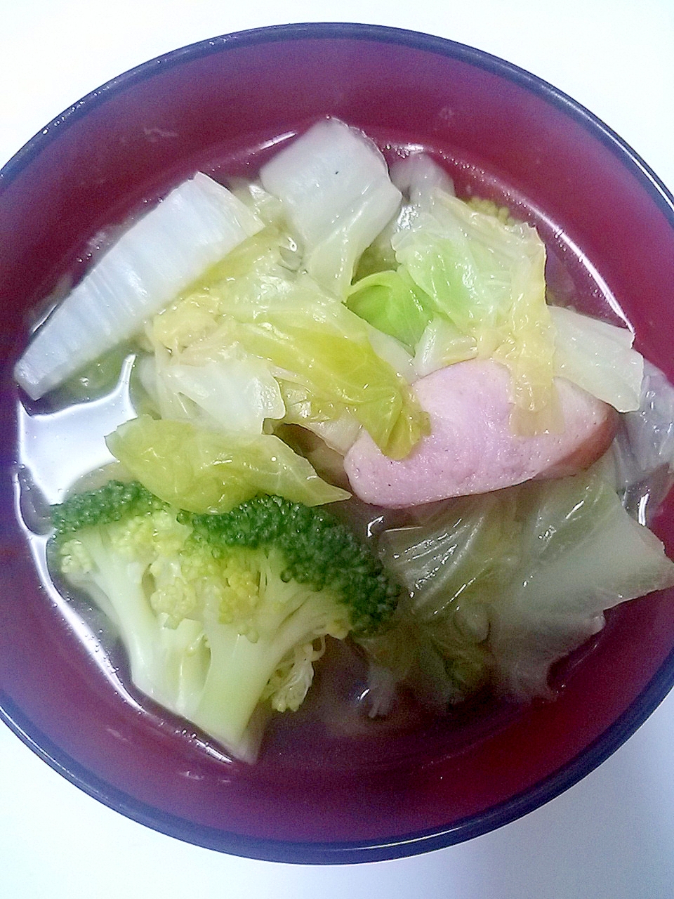 白菜☆キャベツ☆ブロッコリー☆ソーセージスープ