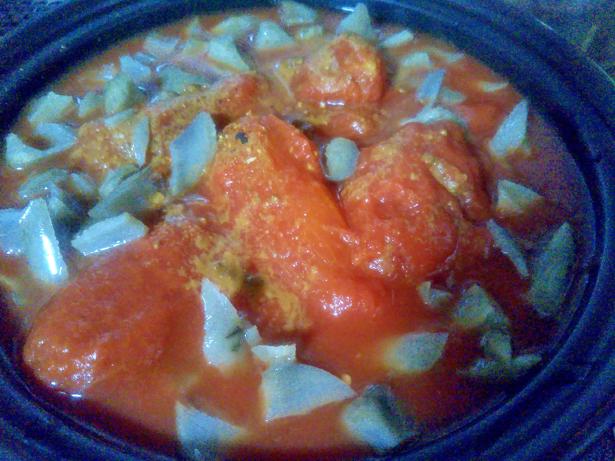 ごぼう&トマトのトマトジュース煮込み