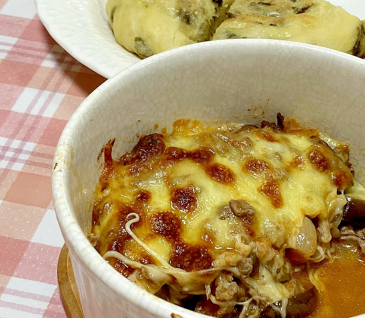 トロトロ茄子のミートソースグラタン