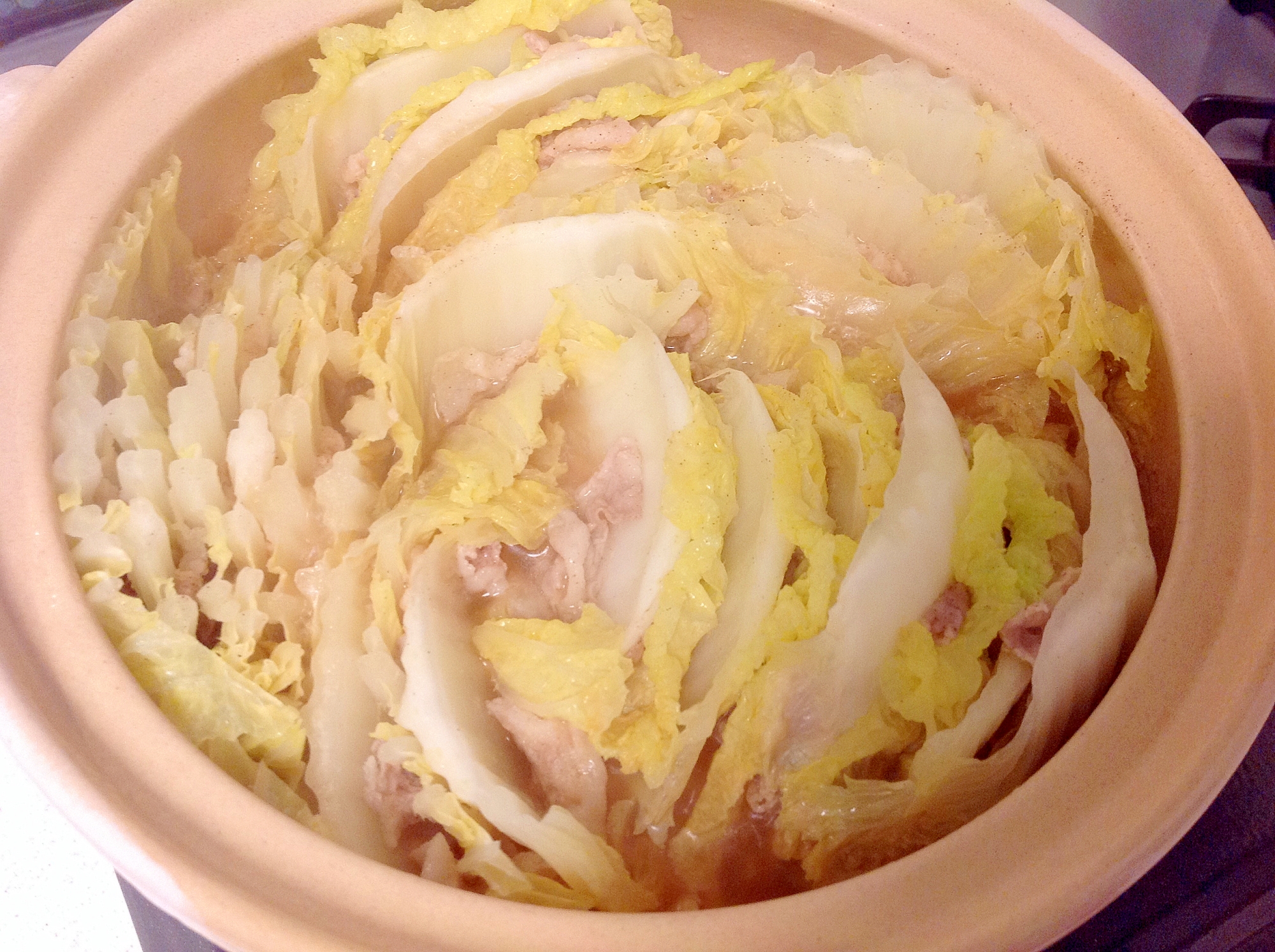 辛味噌☆白菜と豚バラのミルフィーユ鍋