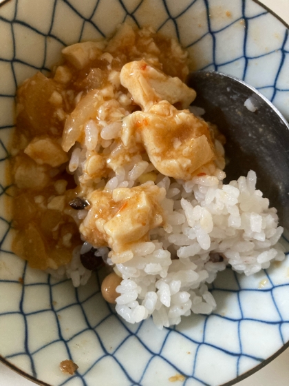 エリンギ玉ねぎピーマン入り麻婆豆腐