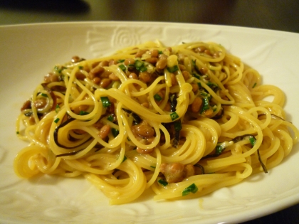 混ぜるだけで簡単♪納豆パスタ