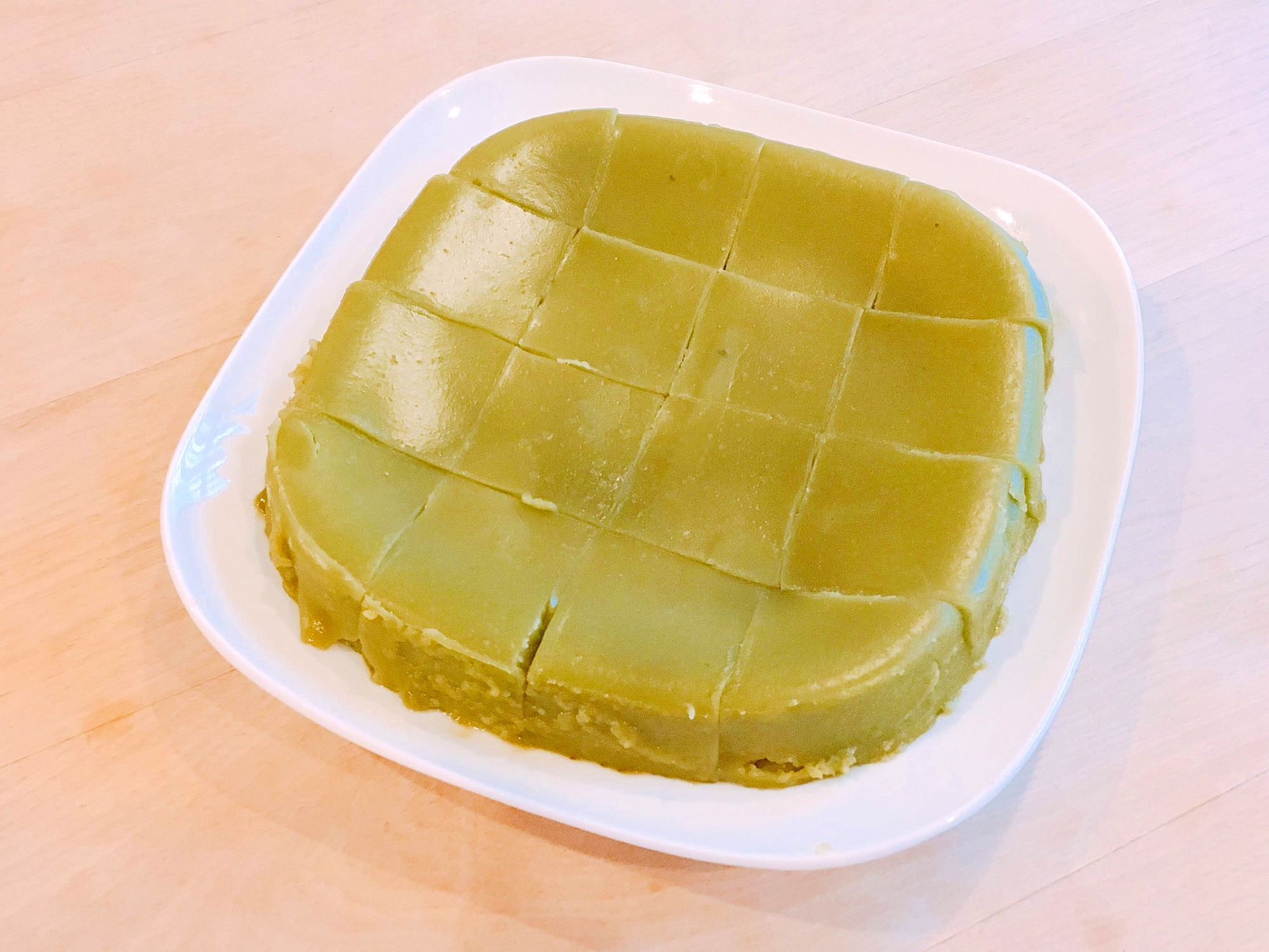 タッパーと電子レンジを使って超簡単!緑茶ういろう