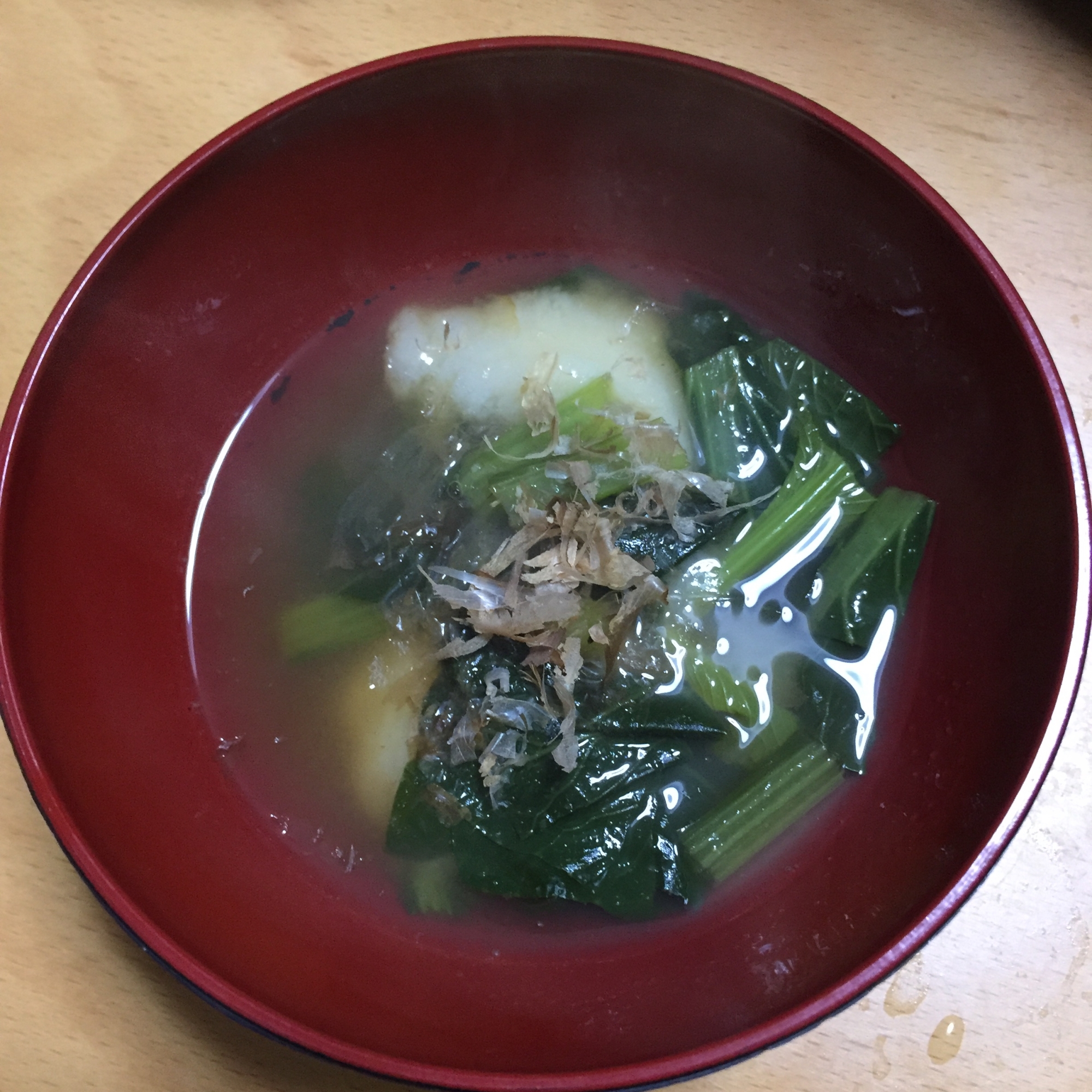 小松菜で雑煮