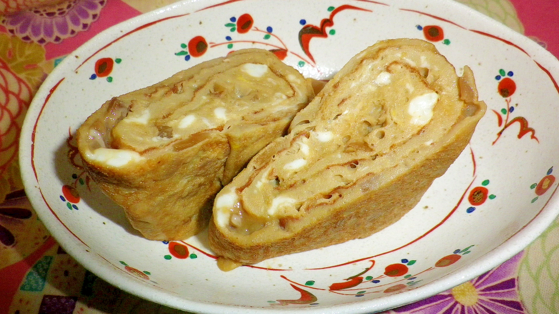 山うどのきんぴらで厚焼き玉子