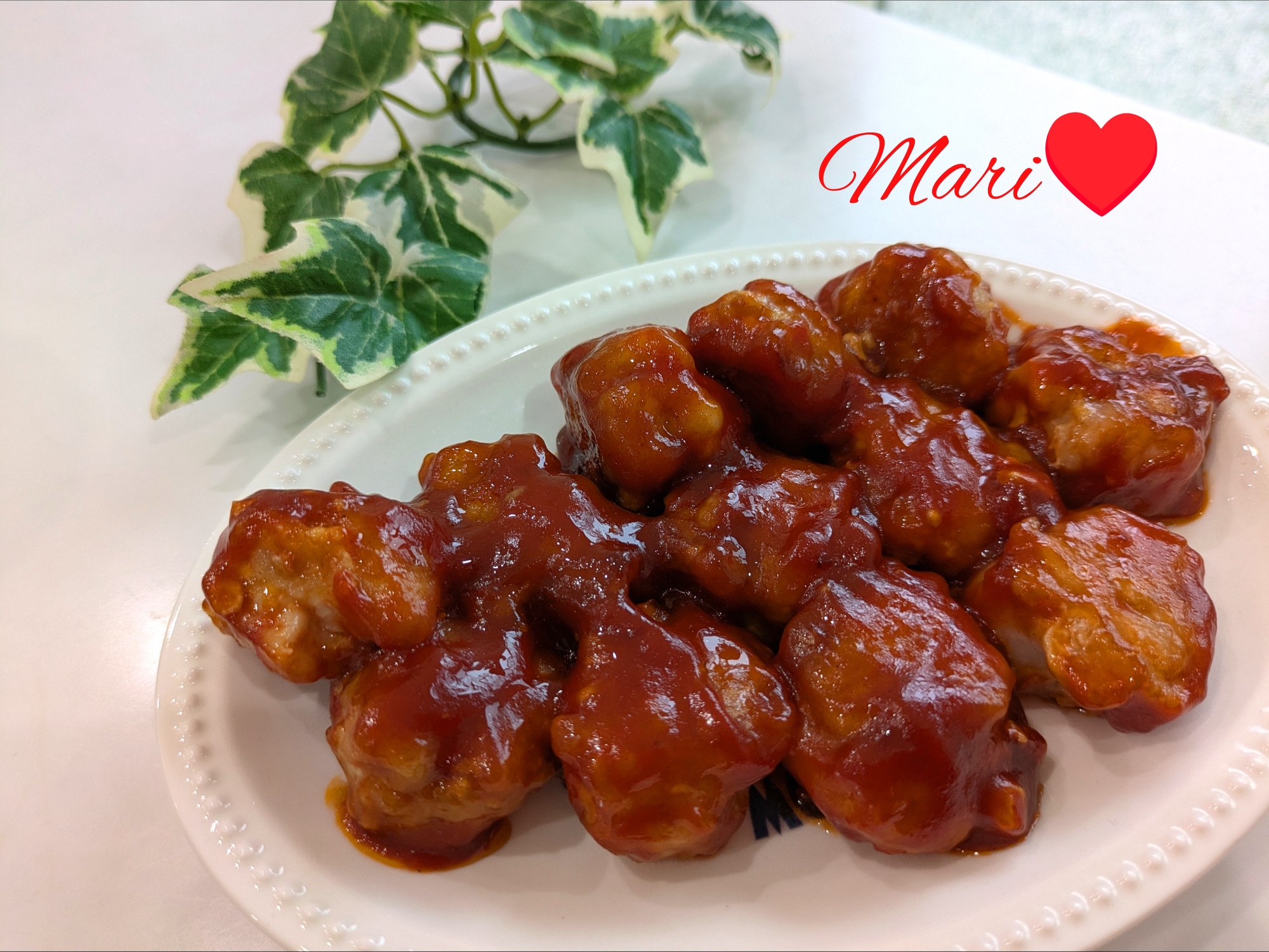 簡単美味しいフライパンで!豚こまミートボール