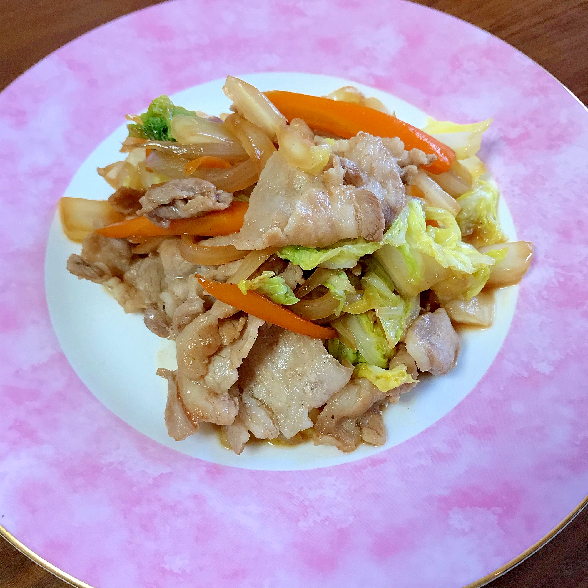 豚バラと白菜 人参 玉ねぎの甘辛炒め レシピ 作り方 By 水玉模様 楽天レシピ