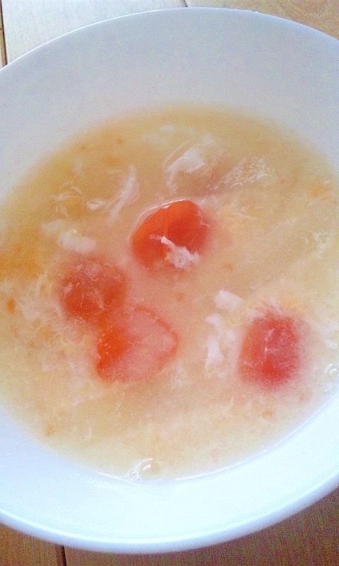 トマトと大根と卵の中華スープ
