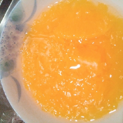 オレンジジュースとオレンジでオレンジゼリー
