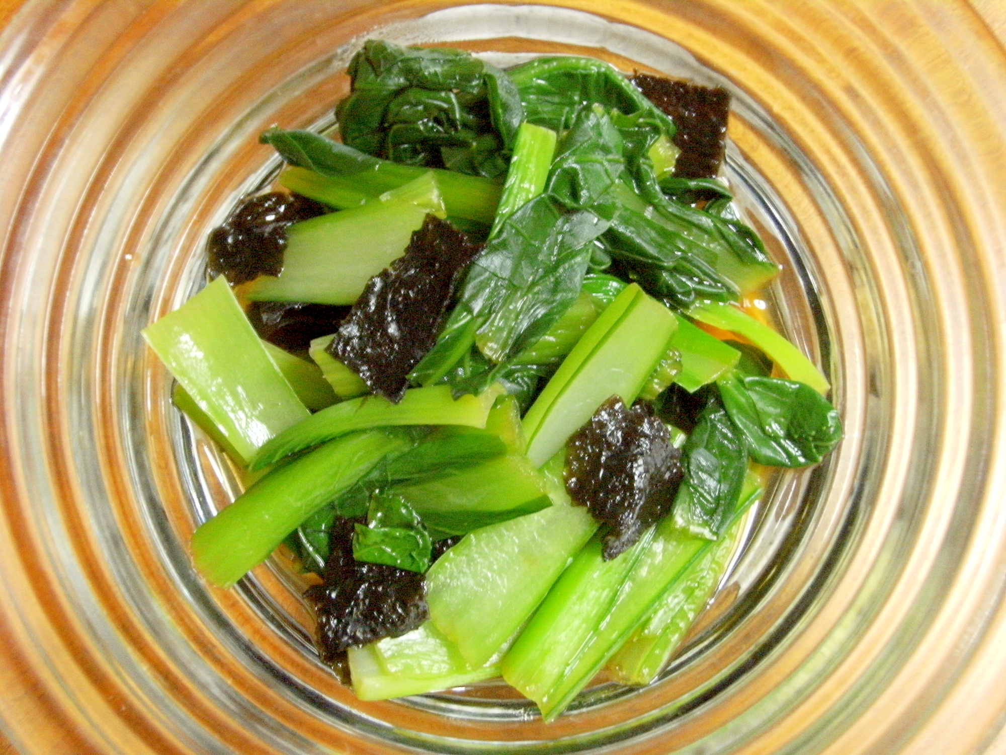小松菜と海苔の温野菜