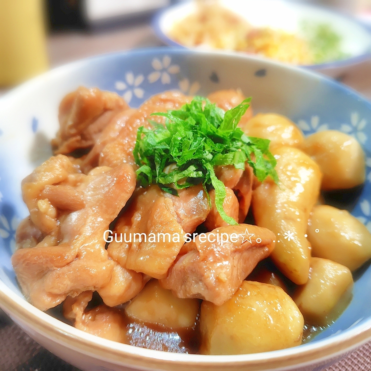 レンジで時短♡定番和食♡鶏もも肉と里芋の煮物