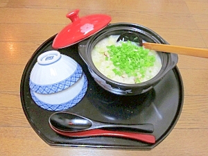 松茸料理のおまけ☆　残りの松茸ご飯で「朝のおじや」