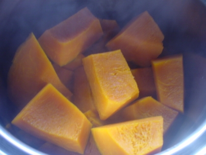 圧力鍋でかぼちゃの煮付け