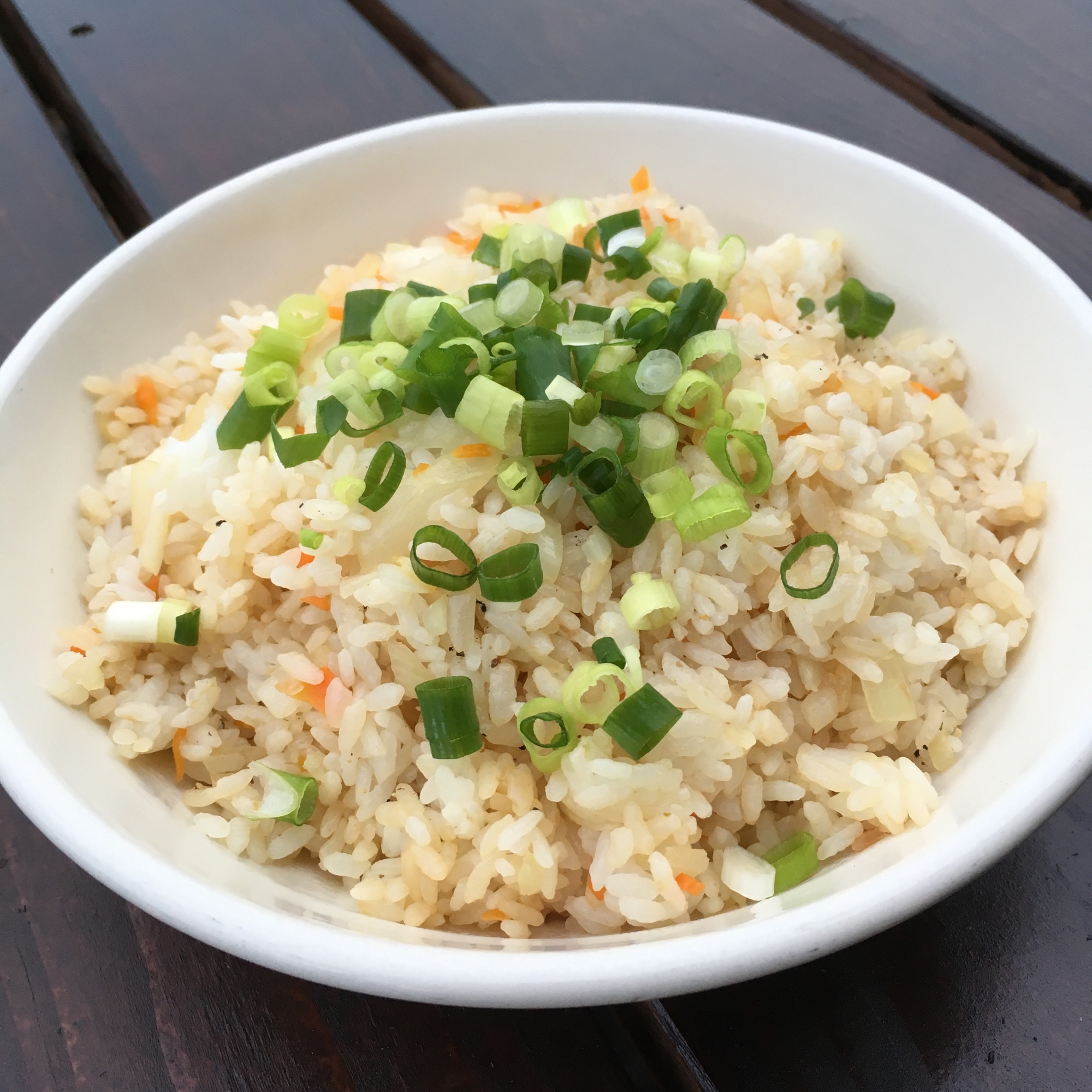 人参と玉ねぎde梅と柚子胡椒風味の焼飯♪