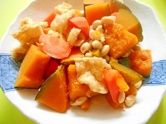 かぼちゃと大豆油揚げの煮物