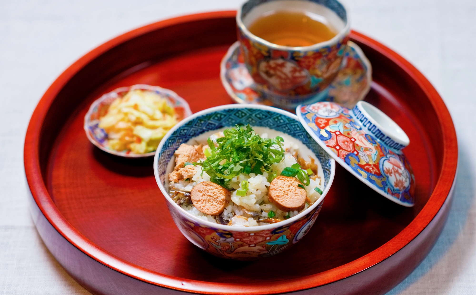 子持ちししゃもと焼き明太子の炊き込みご飯