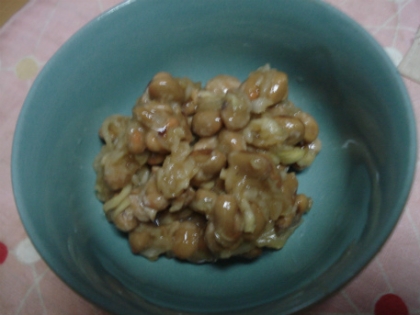 納豆の中に、切干大根？　って、思いましたが、とっても美味しかったです。（^-^/
ボリューアップにもなりますしね（^-^）/とっても、ウマウマです。（^-^）