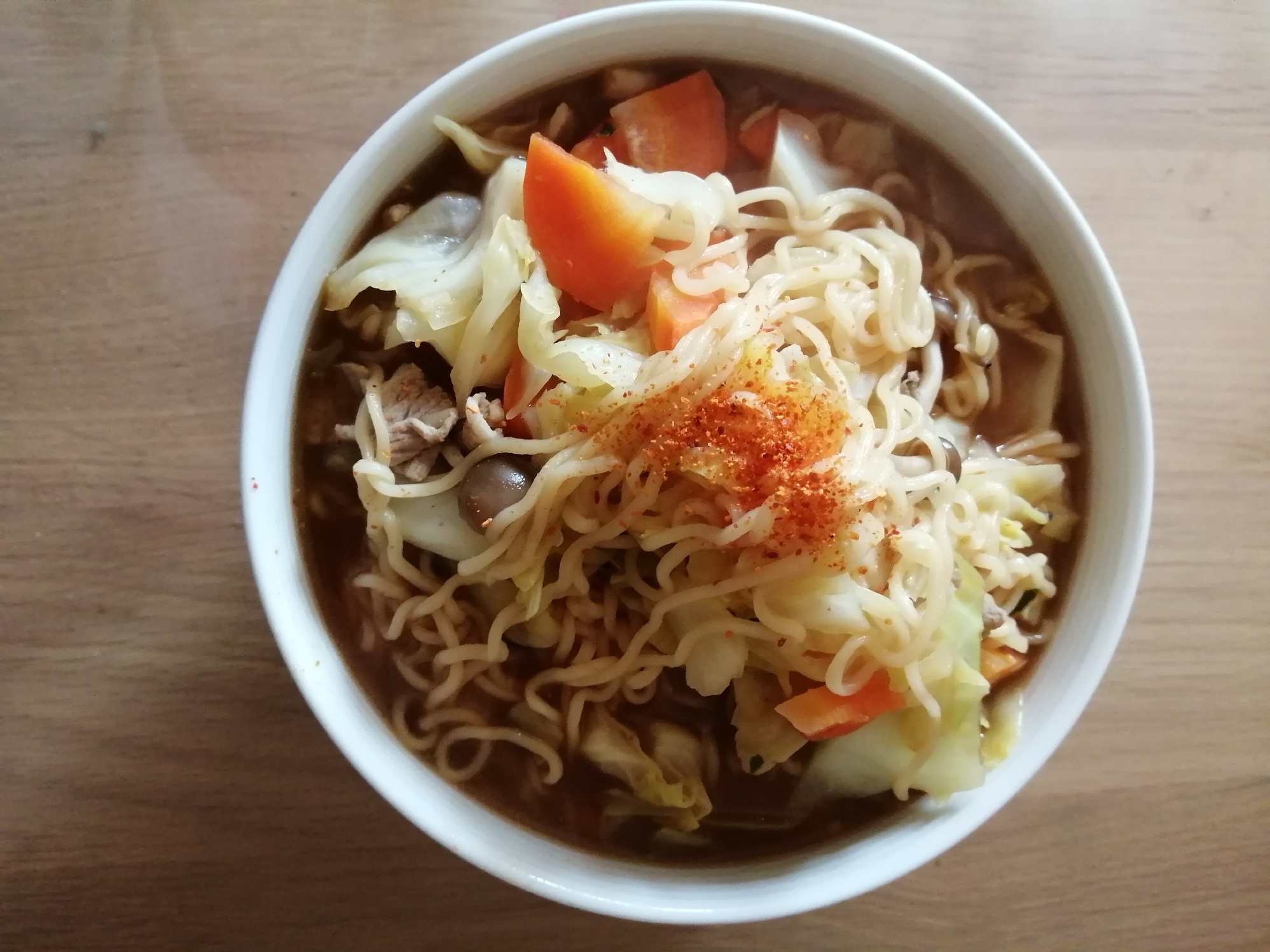 新玉ねぎキャベツ味噌ラーメン