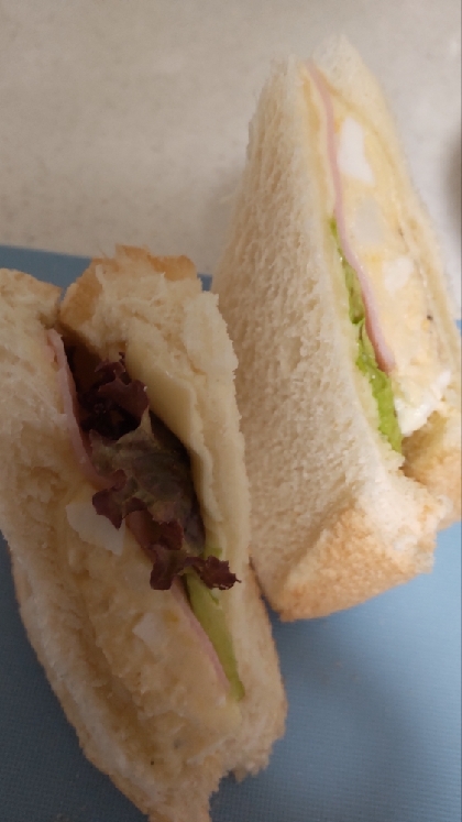 ポテトサラダの余りでサンドイッチ