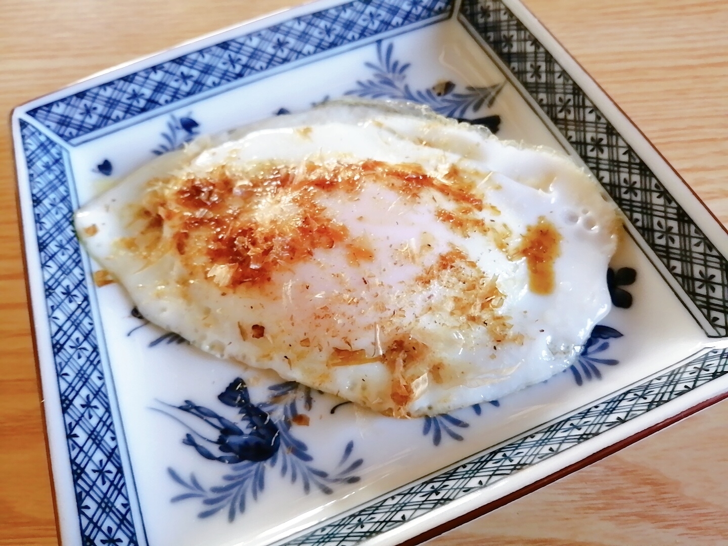 おかかと醤油の目玉焼き