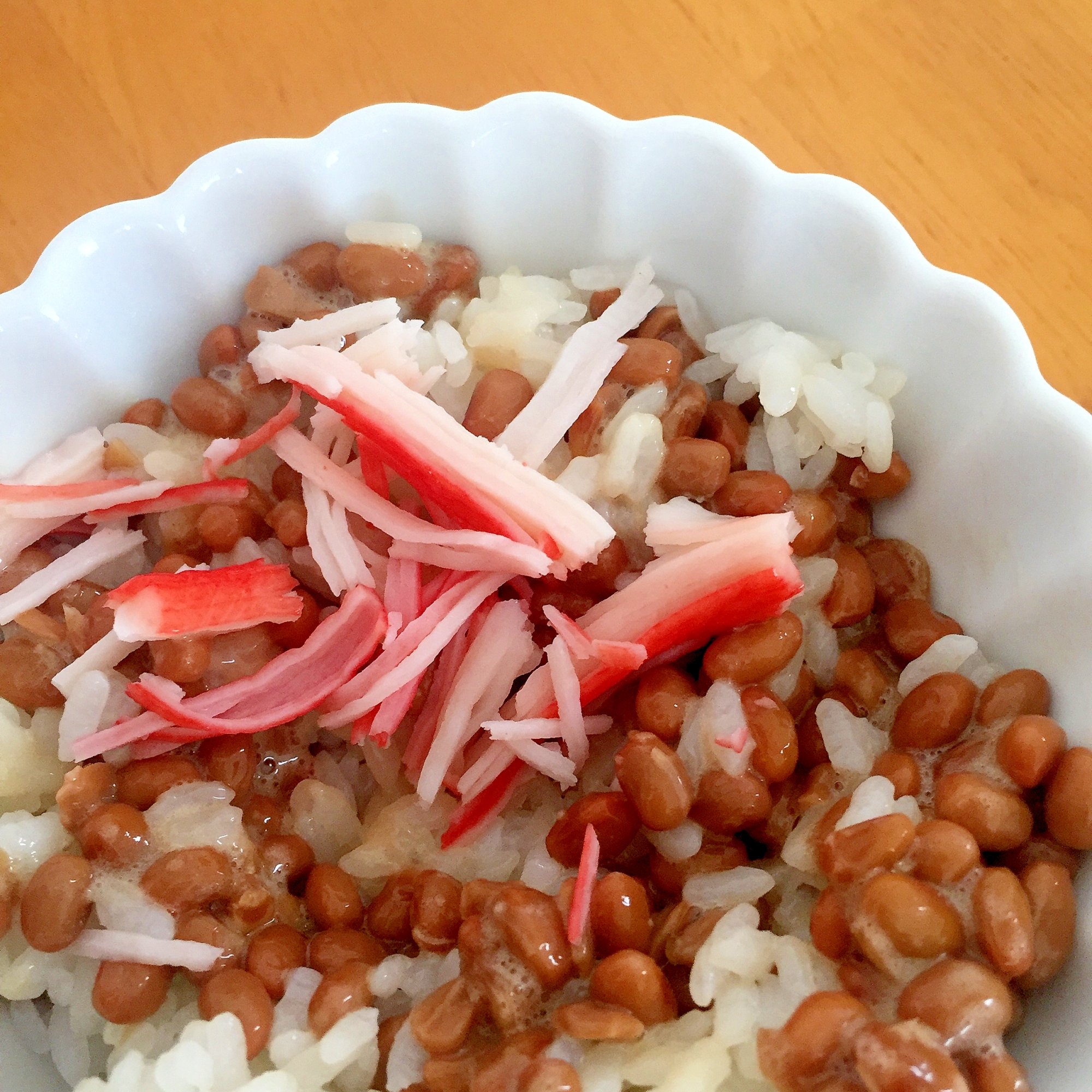 カニカマの納豆ご飯☆