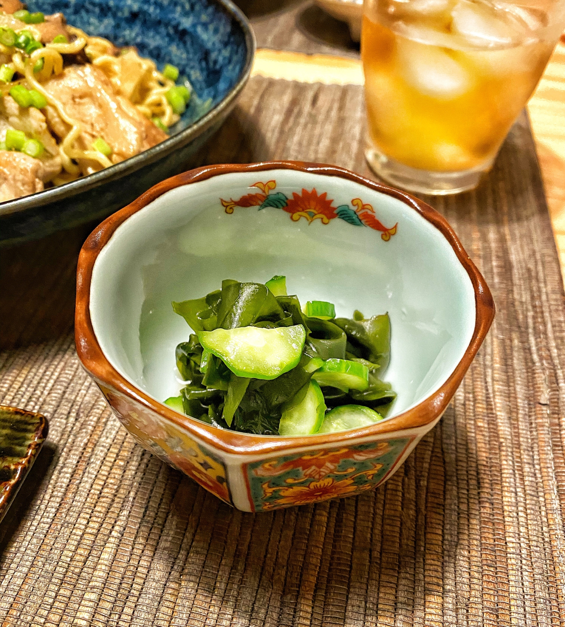 きゅうりと若布の酢の物